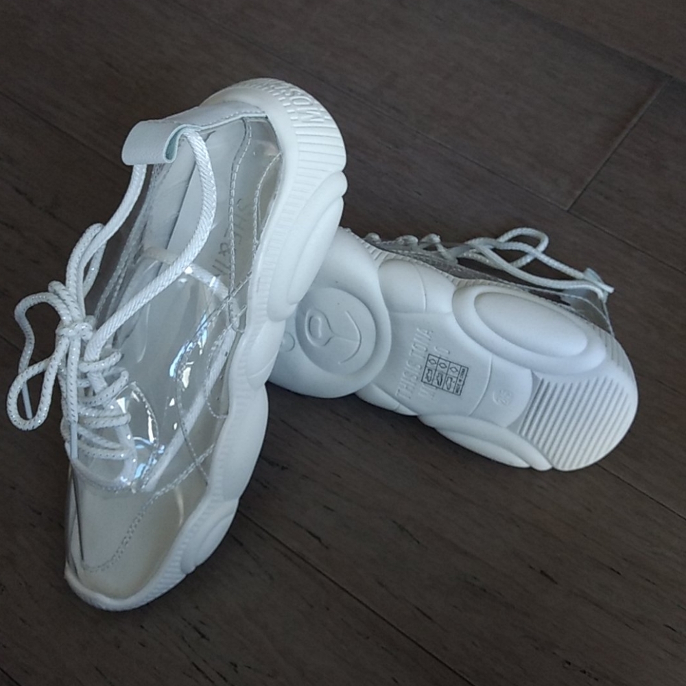 SOLD Transparent Clear Lace-Up Chunky Sneakers - Picture 6 of 7